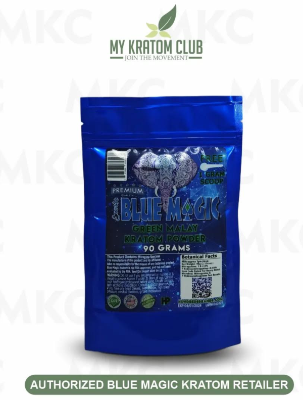 Blue Magic Green Malay Kratom Powder (3 Sizes)