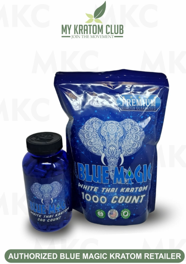 Blue Magic Kratom White Thai Capsules (3 Sizes)