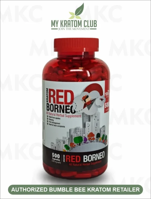 Bumble Bee Red Borneo Kratom Capsules (4 Sizes)