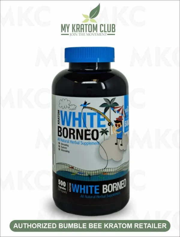 Bumble Bee White Borneo Kratom Capsules (4 Sizes)