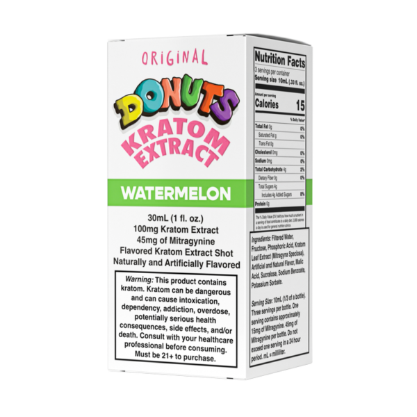 Donuts Kratom Extract Shot – Original 100MG (Watermelon Flavor)