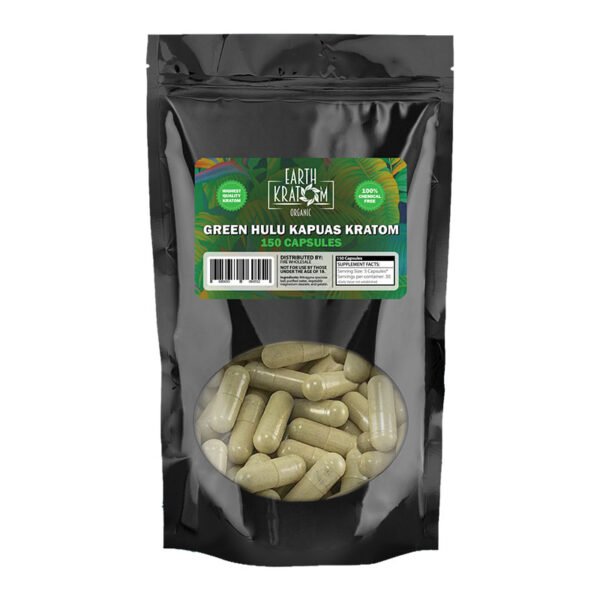 Earth Green Hulu Kapuas Kratom Capsules (3 Sizes)