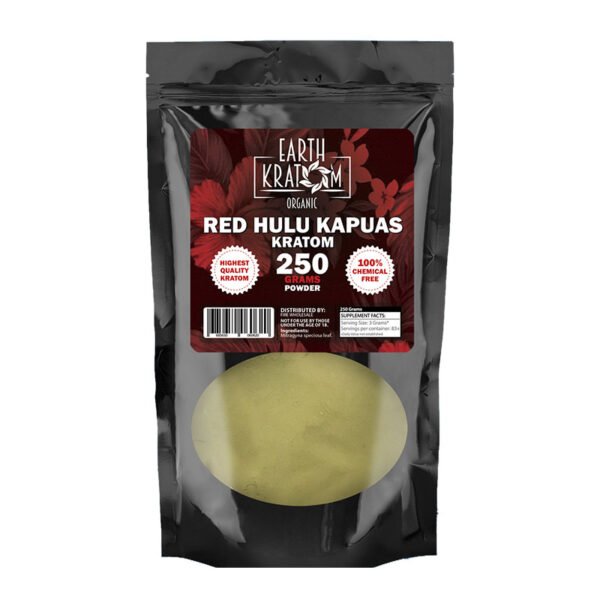 Earth Red Hulu Kratom Powder, 250g