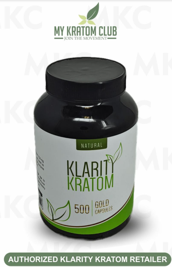 Klarity Kratom Gold Capsules (750MG Jumbo Capsules)