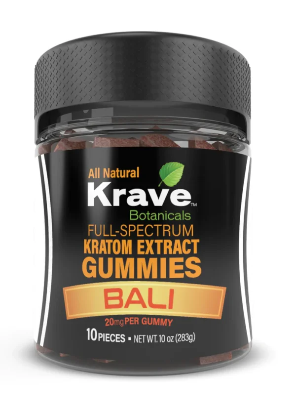 Krave Botanicals Full Spectrum Kratom Extract Gummies – Bali Strain