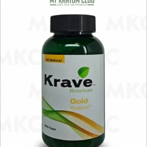 Krave Kratom (Botanicals) Gold Kratom Capsules | All Natural