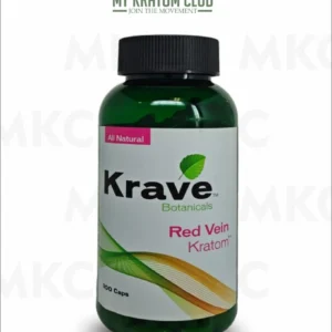 Krave Red Vein Kratom Capsules (4 Sizes)