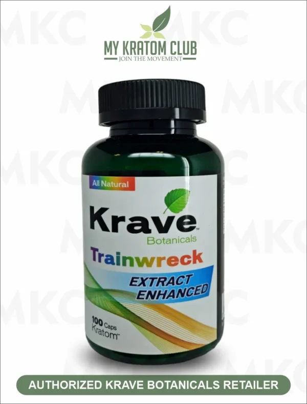 Krave Kratom Trainwreck Extra Enhanced Capsules (100 Count)