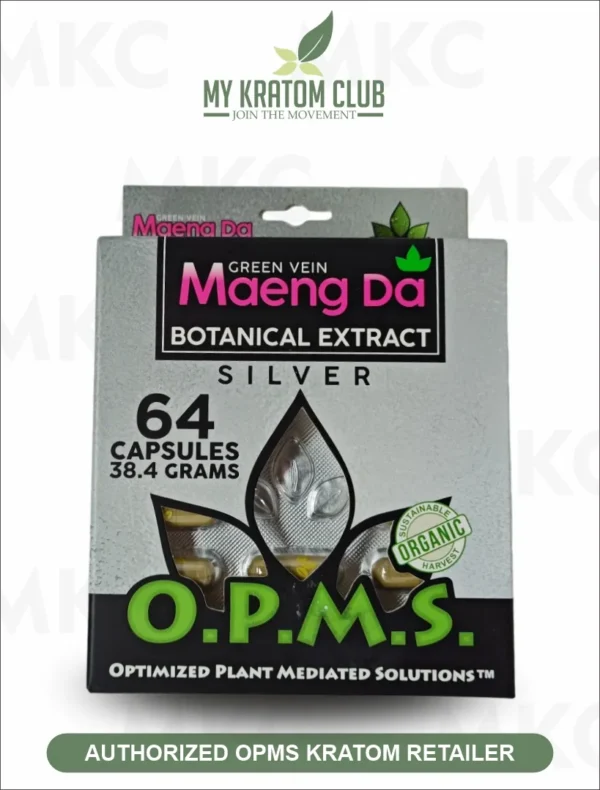 OPMS Kratom Green Maeng Da Botanical Extract Kratom Capsules – Blister Pack