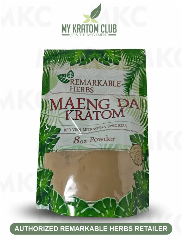 Remarkable Herbs Kratom Maeng Da Red Vein Kratom Powder (3 Sizes)