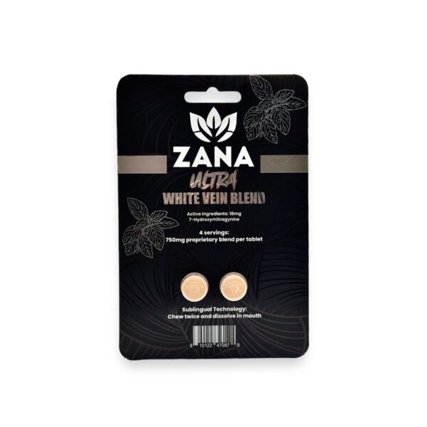 ZANA Ultra White Vein Blend Tablets 2CT | Energizing White Vein Kratom